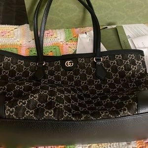 Authentic Gucci GG Denim Ophidia
